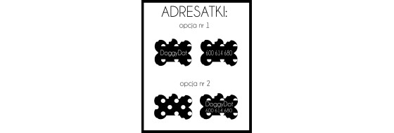 Adresatka kosteczka 4cm Strelicja