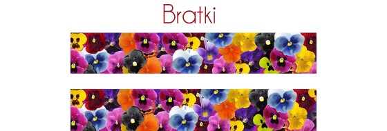 Adresatka kosteczka 4cm Bratki