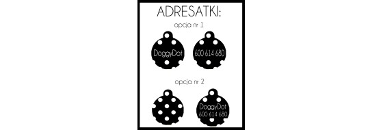 Adresatka kółeczko 3cm Boho boho